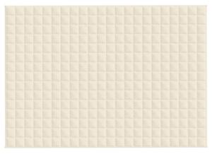 Zátěžová deka světle krémová 155 x 220 cm 7 kg textil