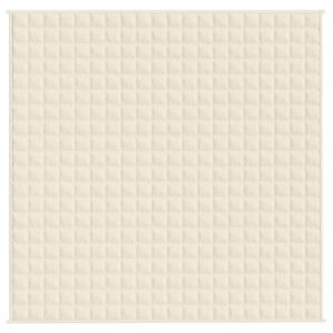 Zátěžová deka světle krémová 200 x 200 cm 9 kg textil