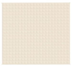 Zátěžová deka světle krémová 200 x 225 cm 9 kg textil