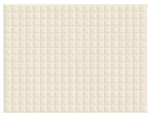 Zátěžová deka světle krémová 150 x 200 cm 11 kg textil
