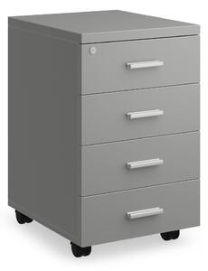 Kontejner SimpleOffice 40 x 48 cm - 4 zásuvky, šedá