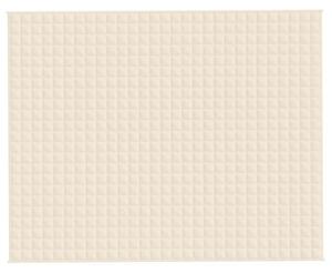 Zátěžová deka světle krémová 235 x 290 cm 11 kg textil