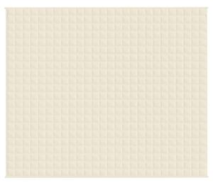 Zátěžová deka světle krémová 220 x 260 cm 15 kg textil