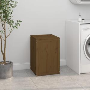 Box na prádlo medově hnědý 44 x 44 x 66 cm masivní borové dřevo