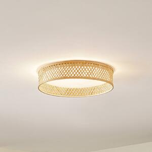 Lindby LED stropní svítidlo Eilif, bambus, Ø 40 cm