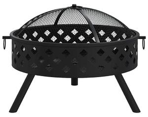 Ohniště s pohrabáčem 58 cm XXL ocel