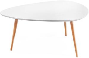 Tutumi, konferenční stolek ve skandinávském stylu 100×60×48 cm, bílá-hnědá, KRZ-09501