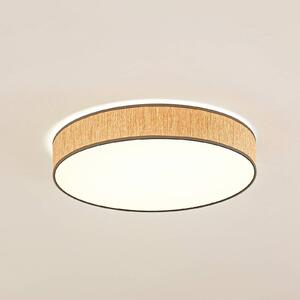 Lindby LED stropní svítidlo Jutis, béžová barva, mořské řasy, Ø 50 cm