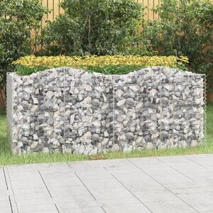 Klenutý gabion vyvýšený záhon 200x100x100 cm pozinkované železo 153554