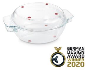 Kulatý pekáč s poklopem GrandCHEF 32 cm, skleněný