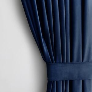 Závěs AmeliaHome Velvet 140x245 cm modrý