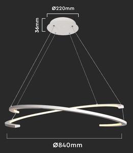 LED Solution Bílé závěsné LED svítidlo designové 84cm 48W stmívatelné Barva světla: Teplá bílá 14986