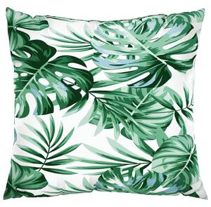 Polštáře na pohovku 4 ks vzor listů 60 x 60 cm textil