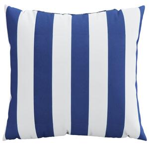 Dekorační polštáře 4 ks modré a bílé pruhy 60 x 60 cm textil