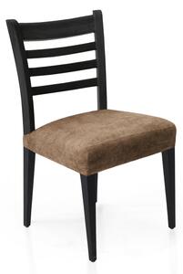 DekorTextil Potah elastický na sedák židle Estivella (odolný proti skvrnám) - světle hnědý (2 ks)