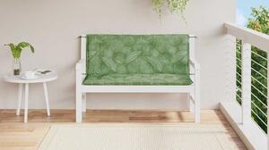 Podušky na zahradní lavici 2 ks vzor listů 120x50x7 cm textil