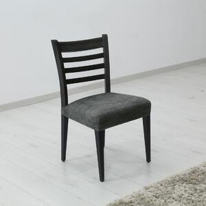 DekorTextil Potah elastický na sedák židle Estivella (odolný proti skvrnám) - tmavě šedý (2 ks)