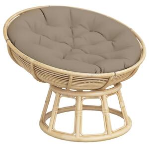 Kulatý sedák taupe Ø 100 x 11 cm oxfordská tkanina