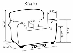 DekorTextil Oboustranný potah na sedačku elastický IRPIN - šedý ROZMĚR: křeslo š. 70 - 110 cm