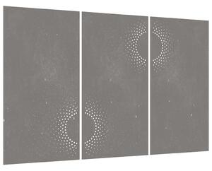 Zahradní nástěnné dekorace 3 ks 105x55 cm cortenová ocel Slunce