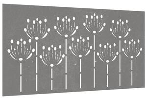 Zahradní nástěnná dekorace 105 x 55 cm cortenová ocel Květina