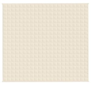 Zátěžová deka světle krémová 200 x 230 cm 9 kg textil