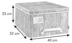 Krabice na oděvy FANCY HOME 40 x 52 x 25 cm, smetanová
