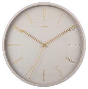NÁSTĚNNÉ HODINY šedá, barvy zlata 35/35/4 cm Karlsson - Nástěnné hodiny, Online Only