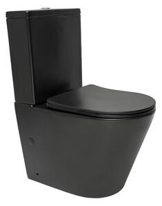 WC kombi komplet SAT Infinitio černá matná mat vario odpad SATINF031VPSNBKM