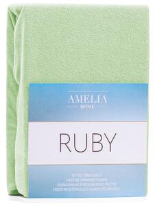 AmeliaHome Froté prostěradlo Ruby, světle zelená Rozměr: 80-90x200+30 cm