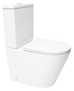 WC kombi komplet kombinovaný SAT Infinitio bílá matná mat vario odpad SATINF031VPSNWM