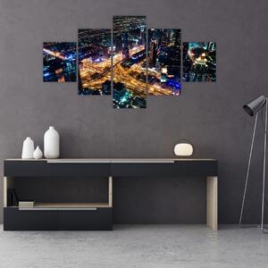 Obraz nočního města (125x70 cm)