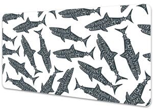Ochranná podložka na stůl Typografie žraloci