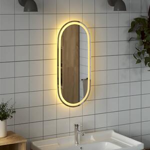 Koupelnové LED zrcadlo 80 x 35 cm oválné