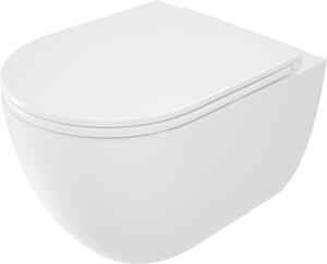 Deante Round wc mísa se sedátkem s pomalým sklápěním závěsná ano bílá lesk CGRD6ZPW
