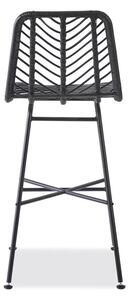 Černá ratanová barová židle ESPO 97