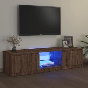 TV skříňka s LED osvětlením hnědý dub 140x40x35,5 c