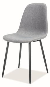 Jídelní židle FUX světle šedá/černá