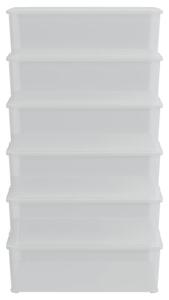Plastové úložné boxy 6 ks 25 l stohovatelné