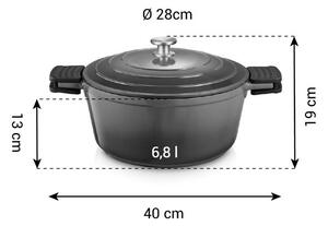 Kastrol BORDEAUX s poklicí ø 28 cm, 6,8 l