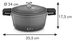 Kastrol BORDEAUX s poklicí ø 24 cm, 4,7 l