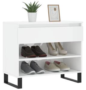 Botník bílý s vysokým leskem 70x36x60 cm kompozitní dřevo