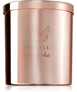 Crystallove Crystalized Scented Candle Citrine & White Tea vonná svíčka 220 g