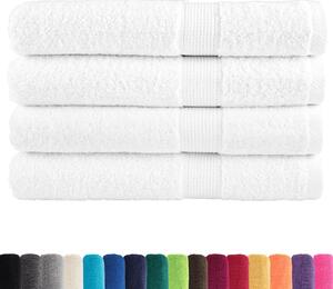 Prémiové saunové osušky SOLUND 4 ks bílé 80x200 cm 600 g/m²