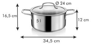 Kastrol s poklicí OPTIMA ø 24 cm, 5,0 l