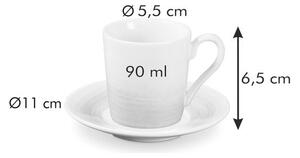 Šálek na espresso s podšálkem myCOFFEE, 6 ks, Pastels
