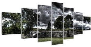 Obraz zatažené oblohy (210x100 cm)
