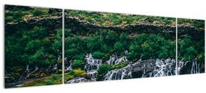Obraz vodopádů v přírodě (170x50 cm)