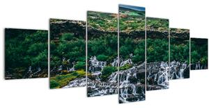 Obraz vodopádů v přírodě (210x100 cm)