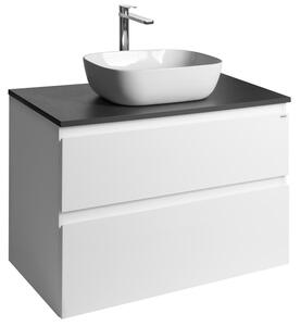 Aqualine Aqualine, ALTAIR skříňka s deskou 87,5 cm, bílá/antracit břidlice, AI290-03